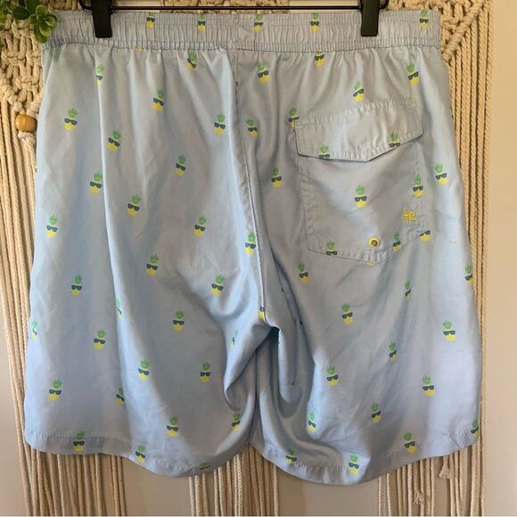 TIPSY ELVES Men’s Pineapple Swim Trunks Blue Size XL - Picture 6 of 11